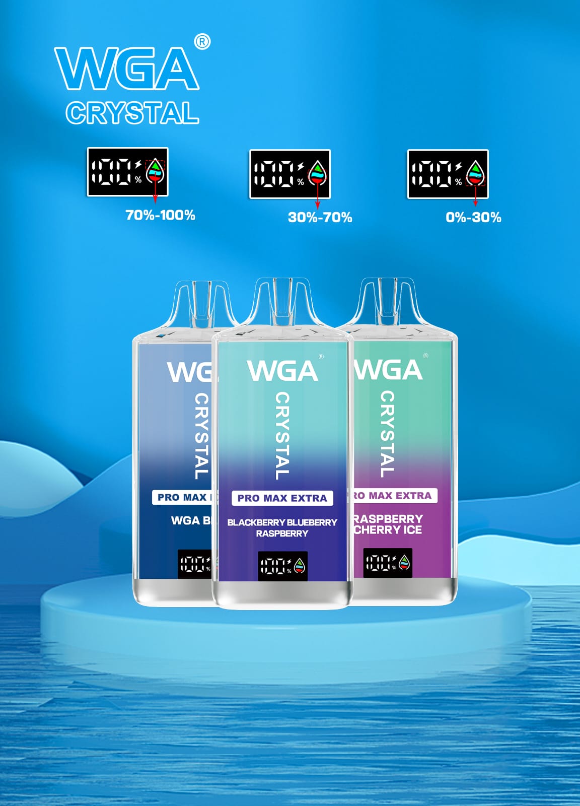 WGA Crystal Pro Max Extra 15000 Disposable Vape - Box of 10 WGA Crystal Pro Max Extra 15000 Disposable Vape - Box of 10