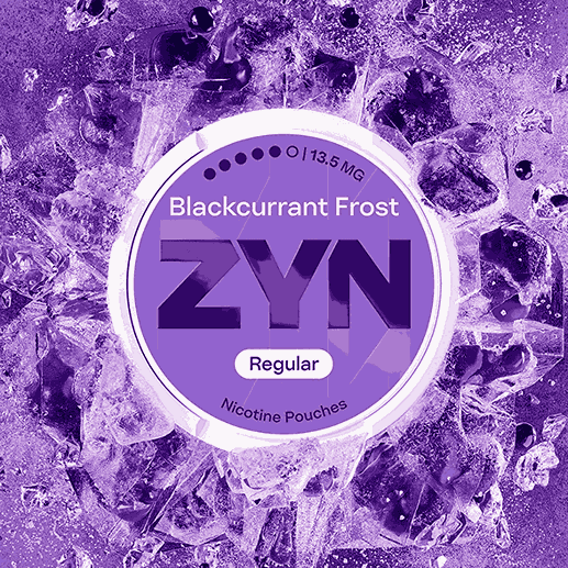 ZYN Regular Nicotine 13.5MG Pouches Pack of 5 -with Blackcurrant Frost flavour Wholesale Price !