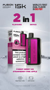 Fusion 15k Puffs 2 in 1 Disposable VapeBox of 10