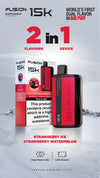 Fusion 15k Puffs 2 in 1 Disposable VapeBox of 10