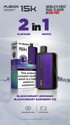 Fusion 15k Puffs 2 in 1 Disposable VapeBox of 10