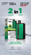Fusion 15k Puffs 2 in 1 Disposable VapeBox of 10