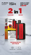 Fusion 15k Puffs 2 in 1 Disposable VapeBox of 10