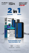 Fusion 15k Puffs 2 in 1 Disposable VapeBox of 10