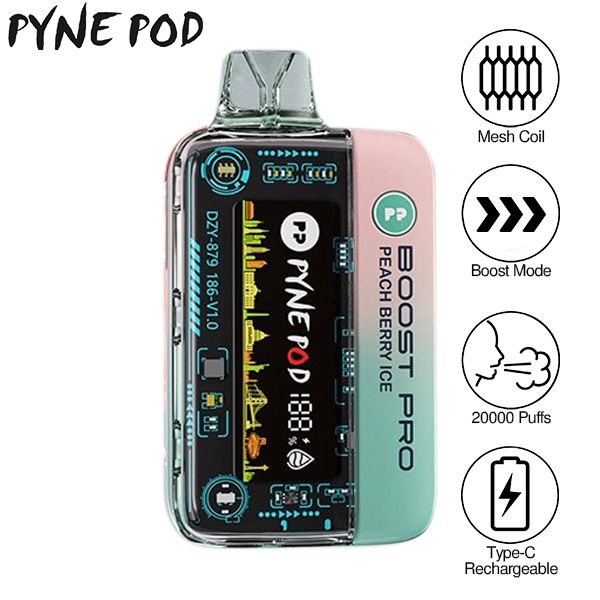Pyne Pod Boost Pro 20000 Puffs Disposable Vape | Box of 5 Pyne Pod Boost Pro 20000 Puffs Disposable Vape | Box of 5