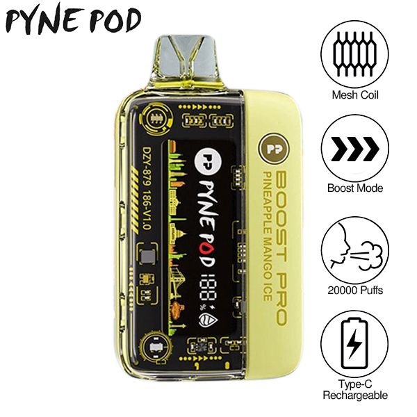 Pyne Pod Boost Pro 20000 Puffs Disposable Vape | Box of 5 Pyne Pod Boost Pro 20000 Puffs Disposable Vape | Box of 5