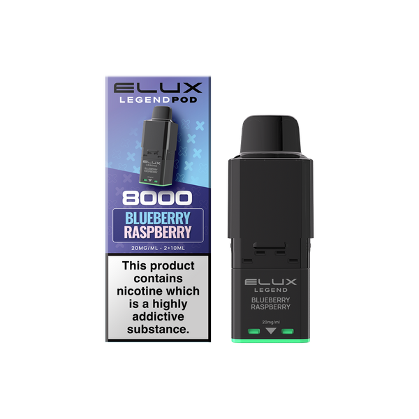 Buy Elux Legend 8000 Refill Pods Box of 5 Blueberry Raspberry