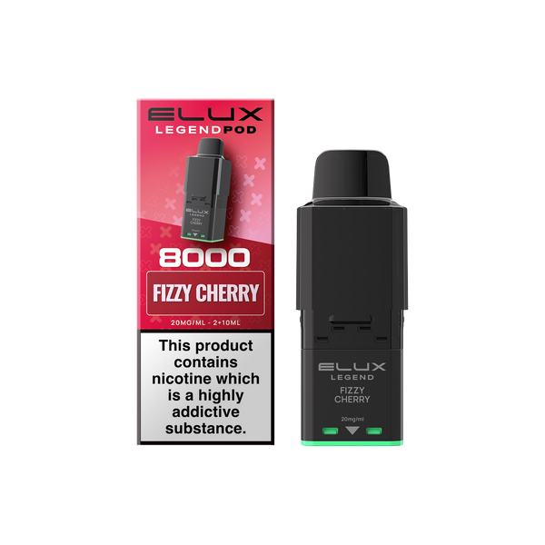 Buy Elux Legend 8000 Refill Pods Box of 5 Fizzy Cherry