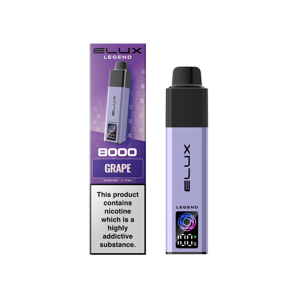 Buy Elux Legend 8000 Pod Vape Kit Box of 5 Grape