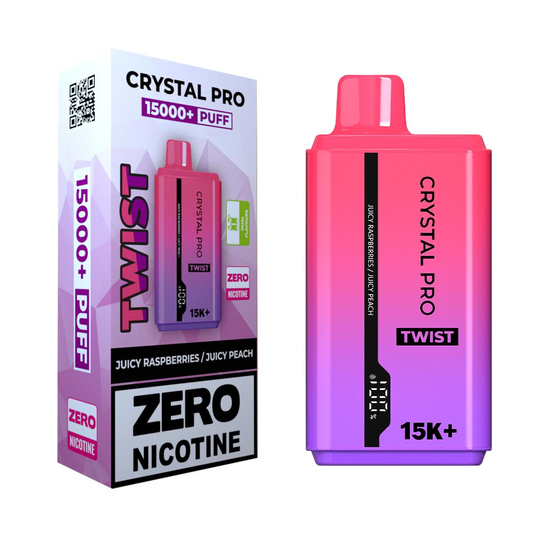 Crystal Pro Twist 15000 Puffs - Zero Nicotine - Box of 5 Crystal Pro Twist 15000 Puffs - Zero Nicotine - Box of 5