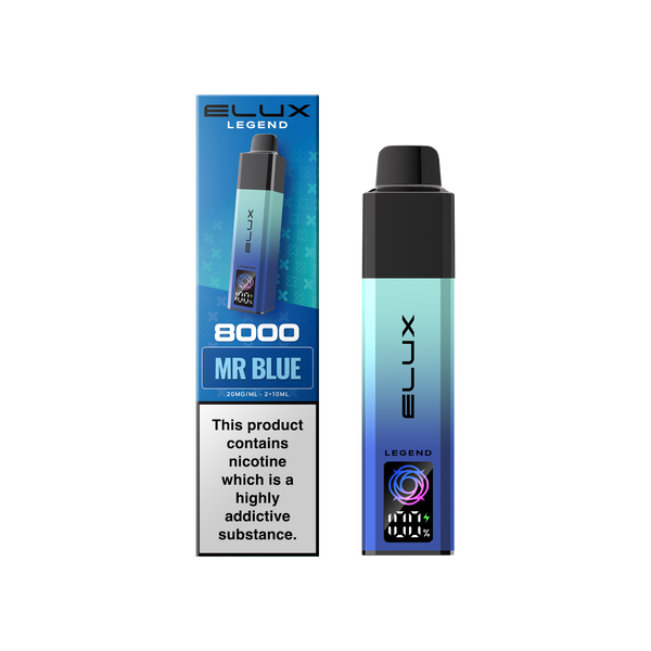 Buy Elux Legend 8000 Pod Vape Kit Box of 5 Mr Blue