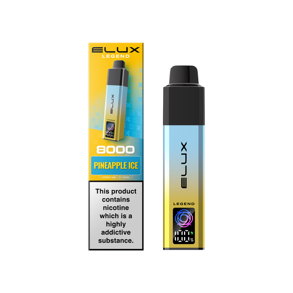 Buy Elux Legend 8000 Pod Vape Kit Box of 5 Pineapple Ice