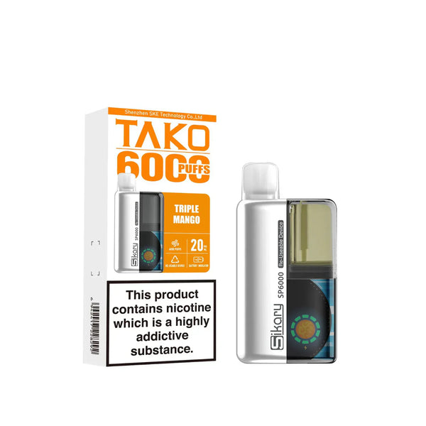 SKE Sikary TAKO SP6000 puffs Prefilled Pod Kit - Box Of 5