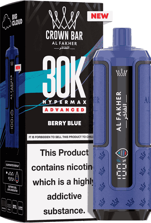 Al Fakhar prefilled pod kit pack of 5 displaying product details & flavour berry blue
