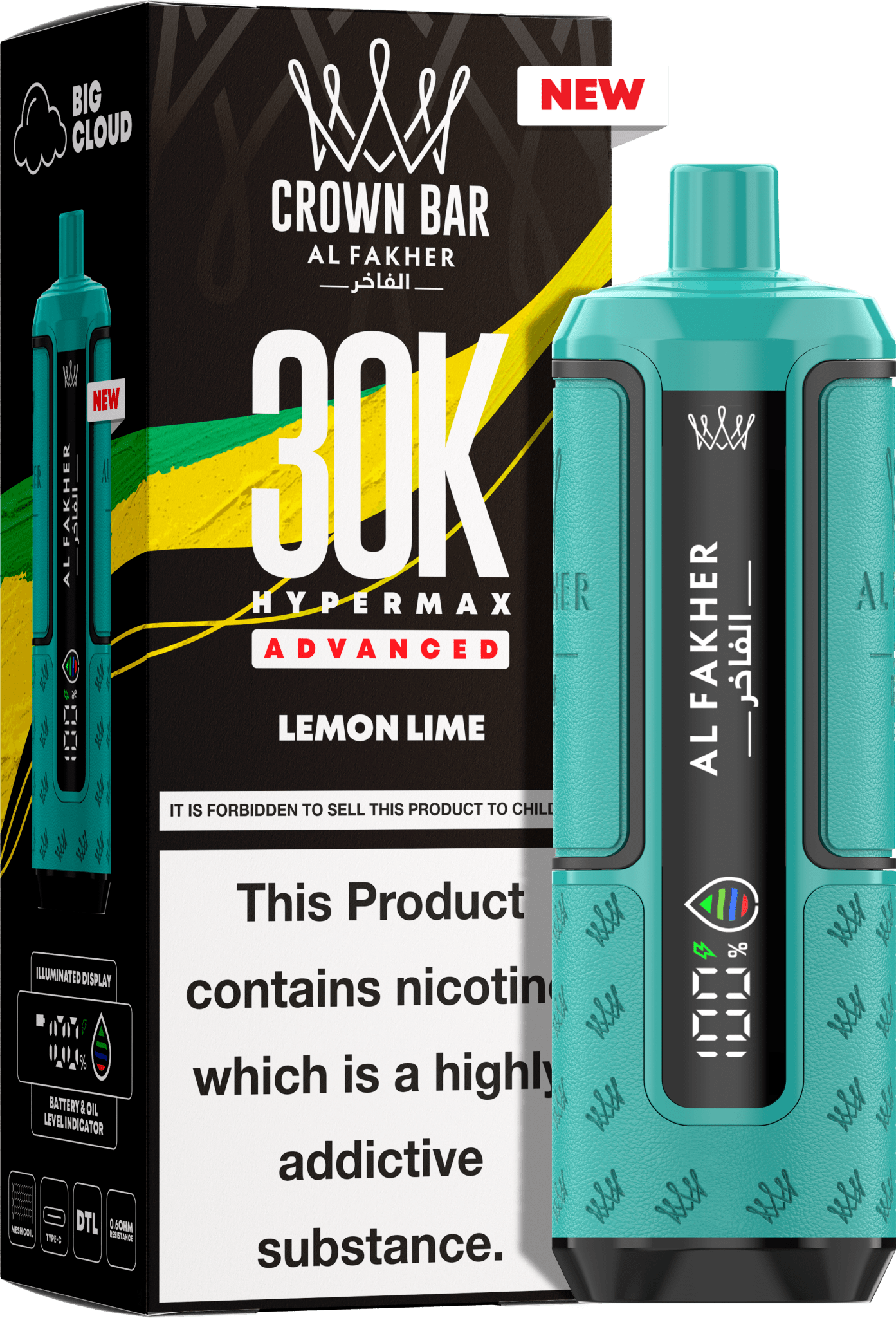 Al Fakher Hypermax 30K Prefilled Pod Vape Kit - Pack of 5 Al Fakher Hypermax 30K Prefilled Pod Vape Kit - Pack of 5