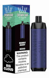 Al Fakher Crown Bar 8000 Puffs Disposable Vape Box of 10 with Berry Mint Flavour