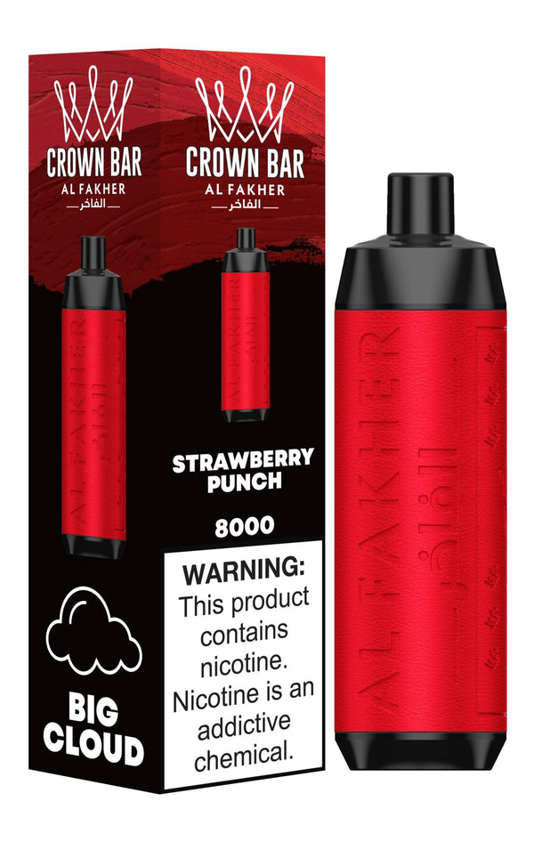Al Fakher Crown Bar 8000 Puffs Disposable Vape Box of 10