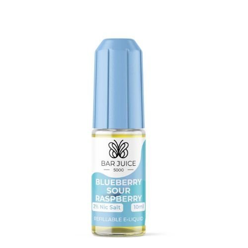 Bar Juice 5000 Nic Salt 10ml - Box of 10 Available In Blueberry Sour Raspberry Flavour 