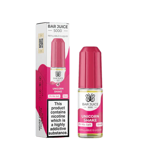 Bar Juice 5000 Nic Salt 10ml - Box of 10 Available In Unicorn Shake Flavour 