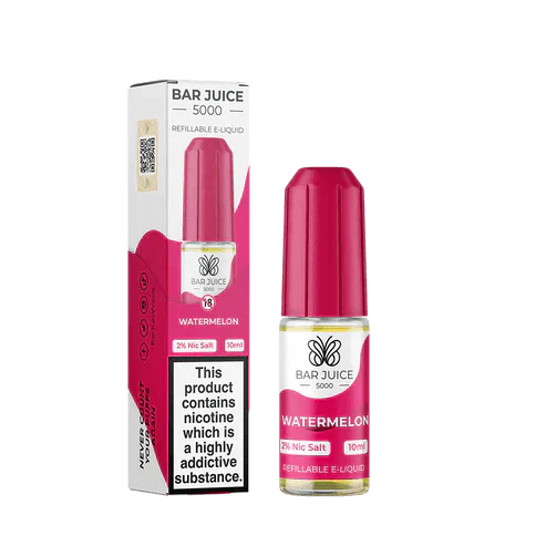 Bar Juice 5000 Nic Salt 10ml - Box of 10 Available In Watermelon Flavour 