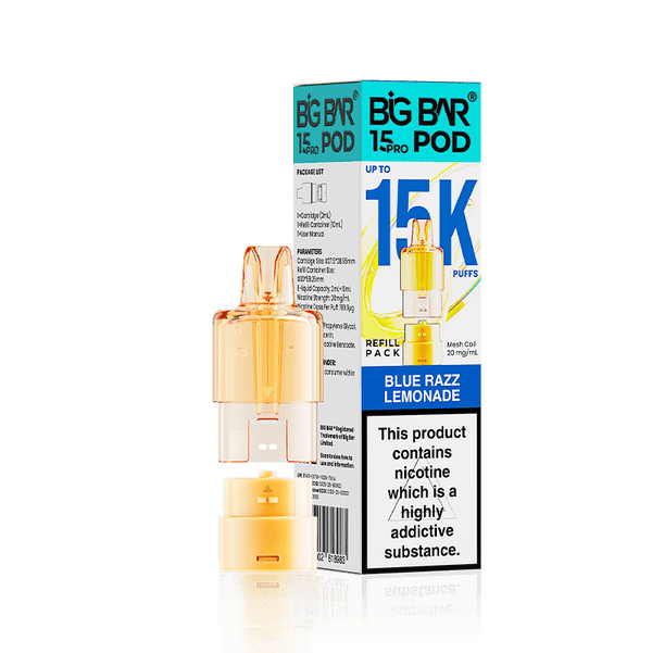 Big Bar 15000 Pro Prefilled Refill Pods Pack of 5 - Wholesale Price !