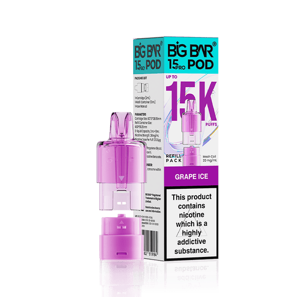 Big Bar 15000 Pro Prefilled Refill Pods Pack of 5 - Wholesale Price !