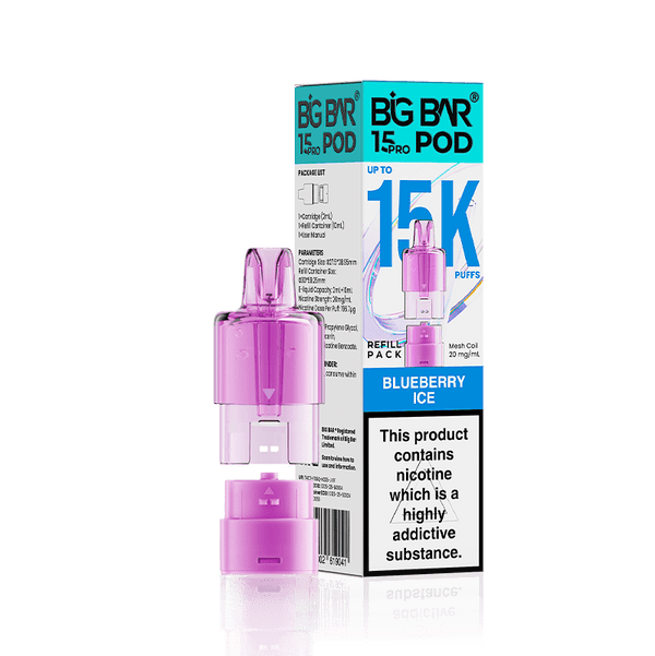 Big Bar 15000 Pro Prefilled Refill Pods Pack of 5 - Wholesale Price !