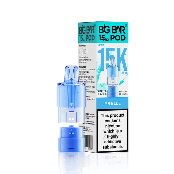 Big Bar 15000 Pro Prefilled Refill Pods Pack of 5 - Wholesale Price !
