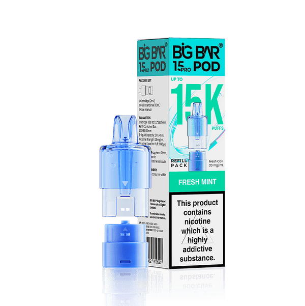 Big Bar 15000 Pro Prefilled Refill Pods Pack of 5 - Wholesale Price !