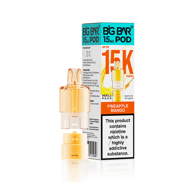 Big Bar 15000 Pro Prefilled Refill Pods Pack of 5 - Wholesale Price !