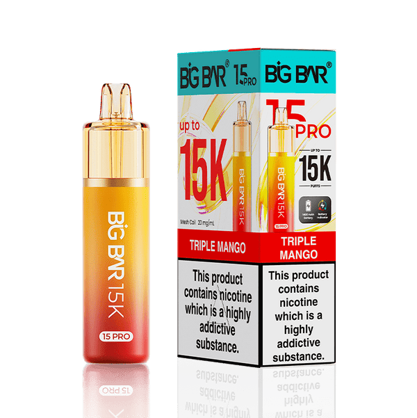 Big Bar 15000 Pro Vape Kit Box of 5 - Wholesale Price !