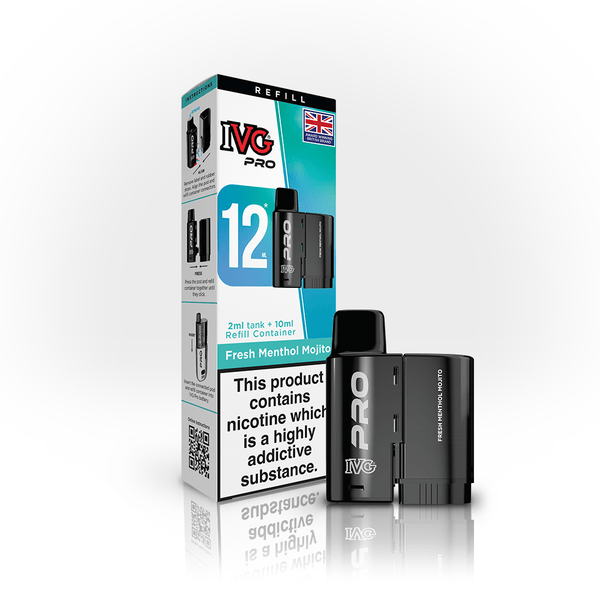 IVG Pro 12 Prefilled Vape Pods Pack of 5 Fresh Menthol Mojito