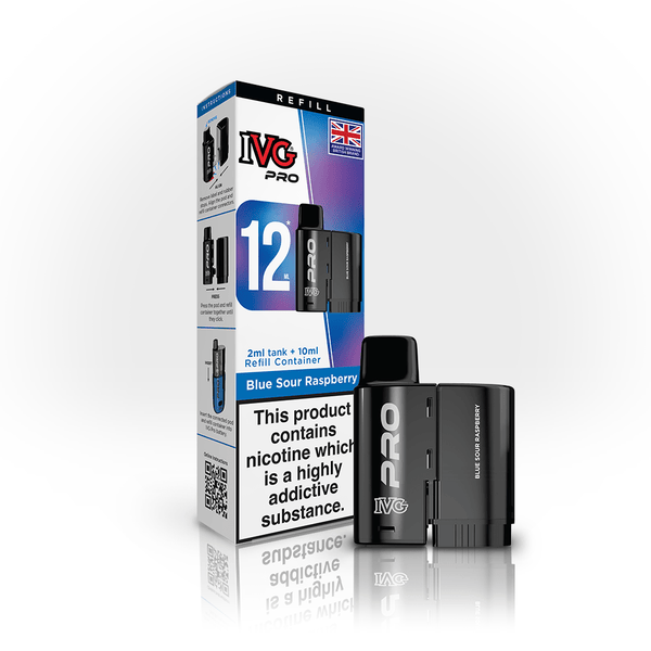 IVG Pro 12 Prefilled Vape Pods Pack of 5 Blue Sour Raspberry