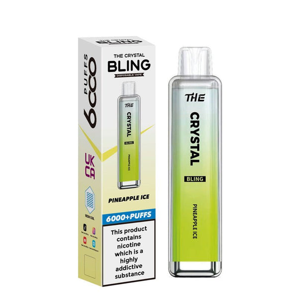 The Crystal Bling 6000 Prefilled Pod Vape - Box of 10 Riberry Lemonade ( £14.99 )