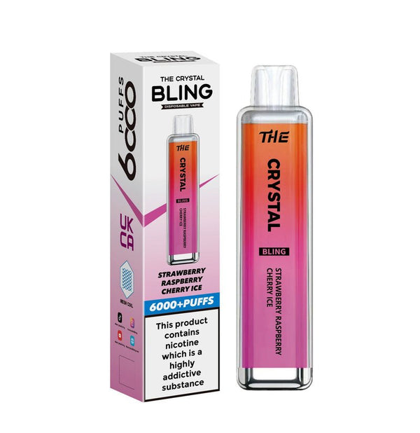 The Crystal Bling 6000 Prefilled Pod Vape - Box of 10 Red Apple Ice ( £19.99 )