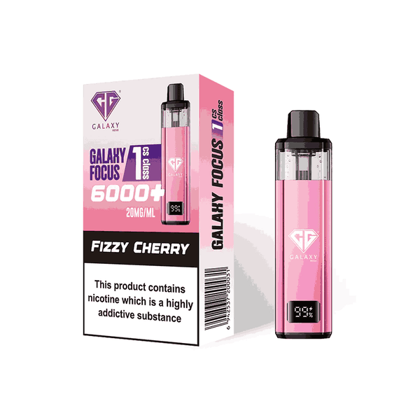 Crystal Galaxy Focus 6000 Vape Kit Box of 5 - Fizzy Cherry 