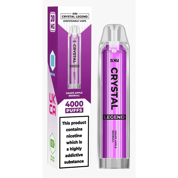 Image of Crystal Legend 4000 Puffs Vape Pod 20mg - Box of 10
