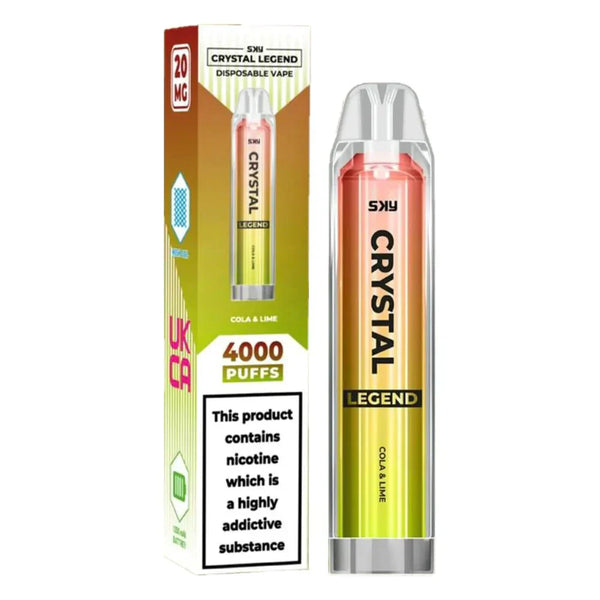 Image of Crystal Legend 4000 Puffs Vape Pod 20mg - Box of 10