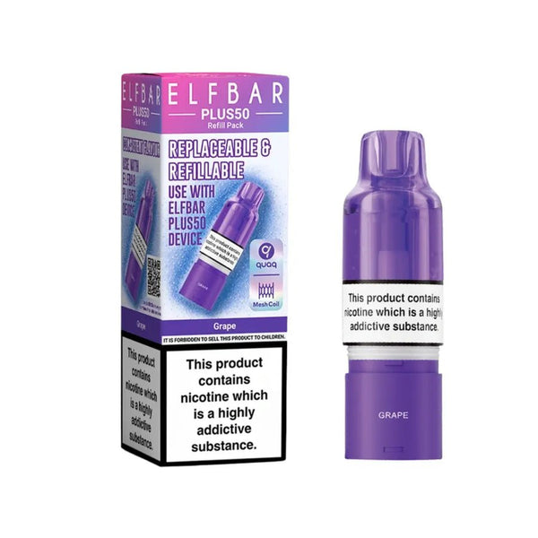 Elf Bar Plus 50 Refill Replacement Pods -Box of 5