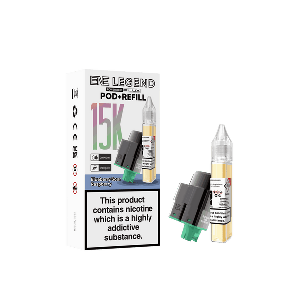 Elux ENE Legend 15k Replacement Pods Pack of 5 - Wholesale Price ! with Blueberry Sour Raspberry flavour 
