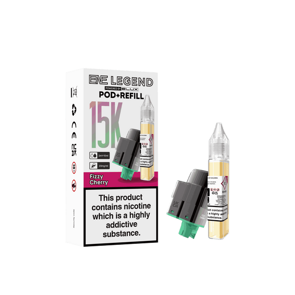 Elux ENE Legend 15k Replacement Pods Pack of 5 - Wholesale Price ! with Fizzy Cherry flavour