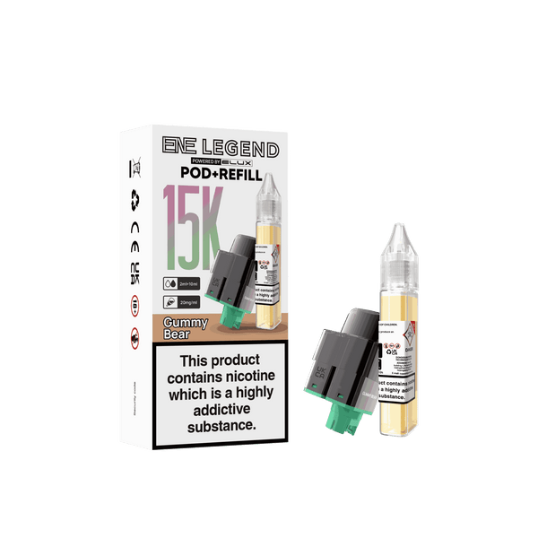 Elux ENE Legend 15k Replacement Pods Pack of 5 - Wholesale Price ! with Gummy Bear flavour