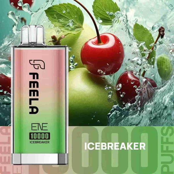Feela ENE/Elux 10000 Disposable Vape Puff Pod Box of 10 with Ice Breaker flavour