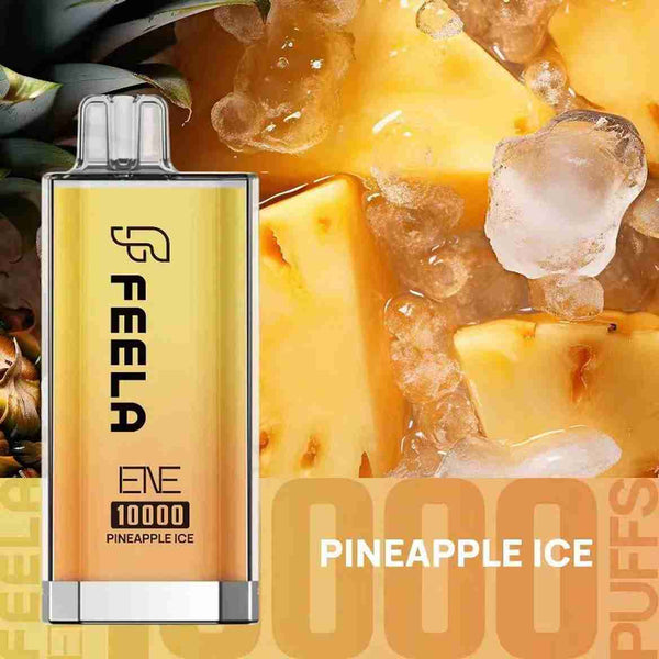 Feela ENE/Elux 10000 Disposable Vape Puff Pod Box of 10 with Pineapple Ice flavour