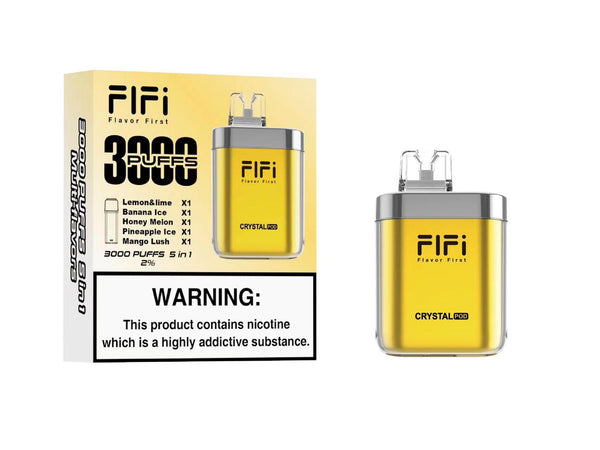 FiFi Crystal Pod 3000 Puffs Disposable Vape Pod 5 in 1 - Box of 5 - #Simbavapeswholesale#
