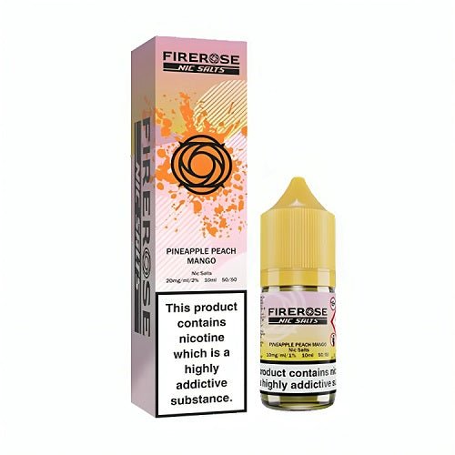 Firerose 5000 10ml Nic Salt E Liquid Pack of 10, Pineapple Peach Mango Flavour