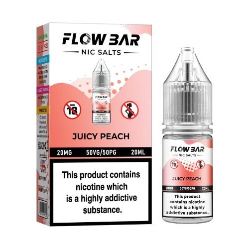 Flow Bar Nic Salt 10ml Pack of 10 Available In Juicy Peach Flavour 