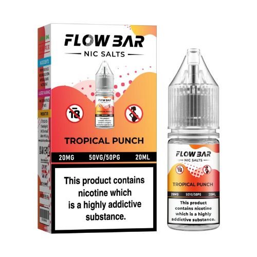 Flow Bar Nic Salt 10ml Pack of 10 Available In Tropical Punch Flavour 