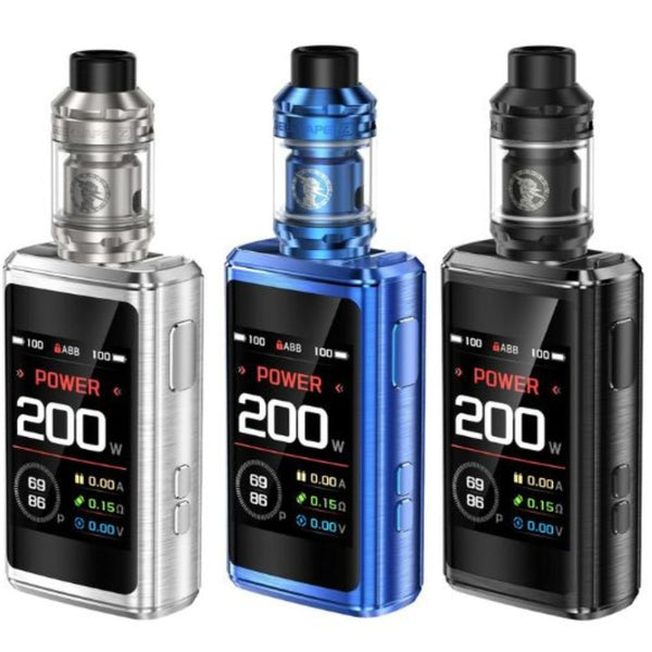 Geekvape Z200 Vape Kit, Silver, Blue, Black Color