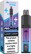 Hayati Pro Max Plus 6000 Vape Box of 5, Flavour Blueberry Raspberry